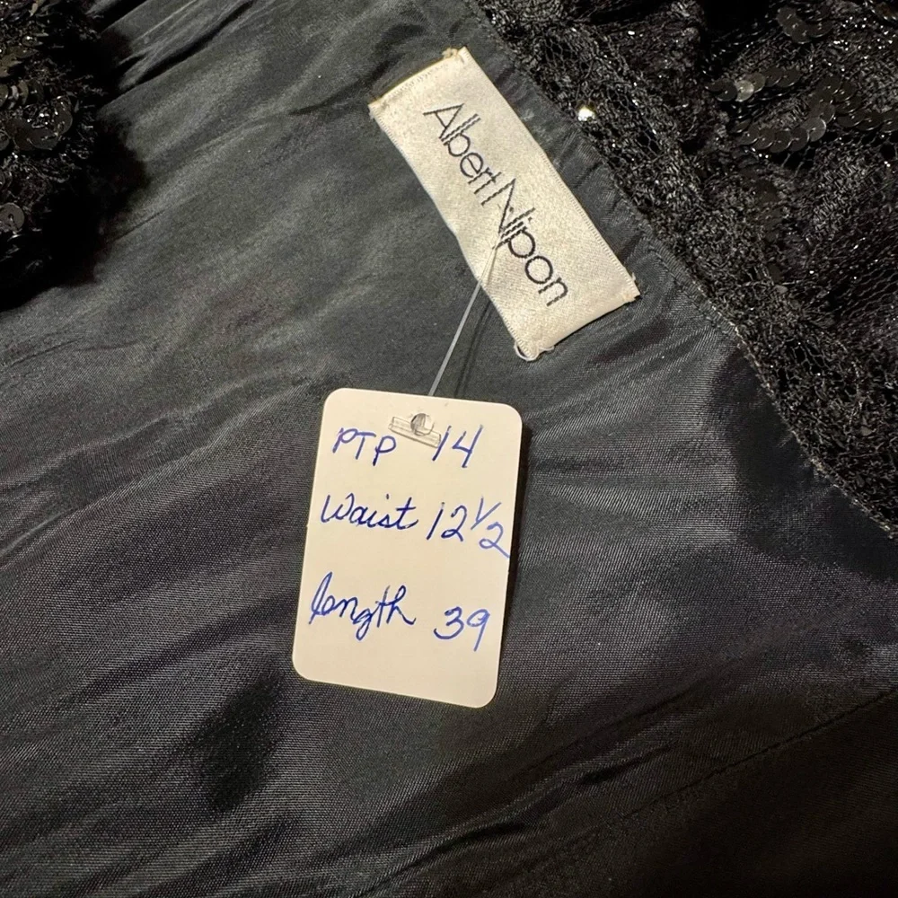 Stunning Black Vintage Albert Nipon luxury dress- BEAUTIFUL msmts in photo - Picture 3 of 4